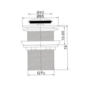 Pop-up Waste 40mm Without Overflow Chrome Pop-up Waste 40mm Without Overflow Chrome