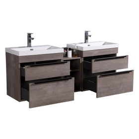 Vogue Montana Wall Vanity 1500mm - Stone Resin Top & center cabinet