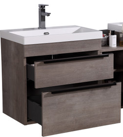 Vogue Montana Wall Vanity 1500mm - Stone Resin Top & center cabinet