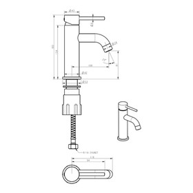 Vogue Linear Basin Mixer Black Chrome All Pressure