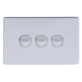 Slimline Electrical 3 Gang Switch 16A - Universal