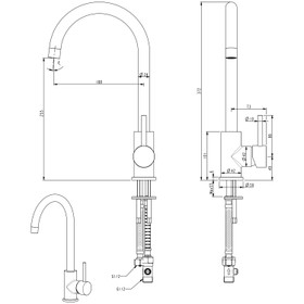 Vogue Linear Sink Mixer Brushed Brass Vogue Linear Sink Mixer Brushed Brass
