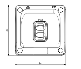 Single Outdoor Gang Switch 16A - Weatherproof Single Outdoor Gang Switch 16A - Weatherproof