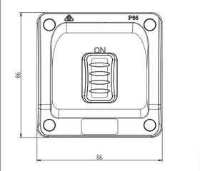 Single Outdoor Gang Switch 16A - Weatherproof