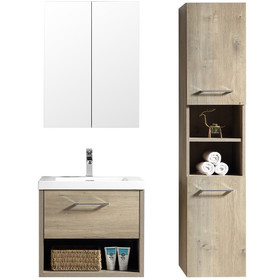 Vogue Fremont Wall Vanity Forest Grain with Omega Top 600mm