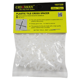 Crownman Tile Cross Spacers - 2mm | 100pcs