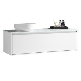 Vogue Hudson Wall Vanity with Artificial Marble Countertop 1200mm
