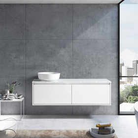 Vogue Hudson Wall Vanity with Artificial Marble Countertop 1200mm Vogue Hudson Wall Vanity with Artificial Marble Countertop 1200mm