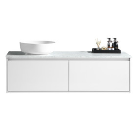 Vogue Hudson Wall Vanity with Artificial Marble Countertop 1200mm