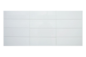 Ceramic Wall Tiles 100 x 300mm - Gloss White 