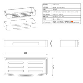 Klässich Pluse Corner Shelf Basket