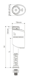 Toilet Inlet Valve Bottom Entry + Plastic Shrank & Nut