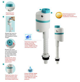 Toilet Inlet Valve Bottom Entry + Plastic Shrank & Nut