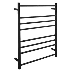 Vogue Black Heated Towel Rail 8 Bar