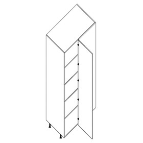 Rebon Kitchen Tall Corner Return Cabinet 1000mm White Woodgrain Rebon Kitchen Tall Corner Return Cabinet 1000mm White Woodgrain