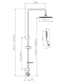 Storm Slide Shower - Rain Head Square