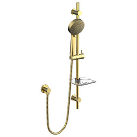 Vogue Linear Brushed Brass Tapware Combo