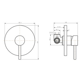 Vogue Linear Shower Mixer Chrome