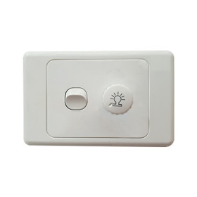 Electrical Switch Gear Plate With Dimmer - Horizontal