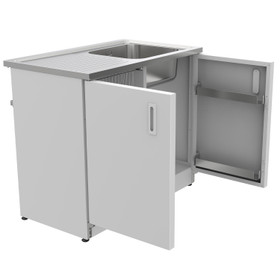 Vogue Alpine Laundry Cabinet with Removable 3 Baskets - 1000mm