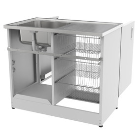 Vogue Alpine Laundry Cabinet with Removable 3 Baskets - 1000mm