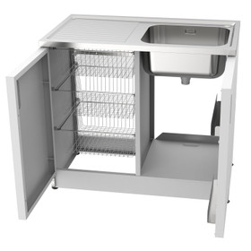 Vogue Alpine Laundry Cabinet with Removable 3 Baskets - 1000mm