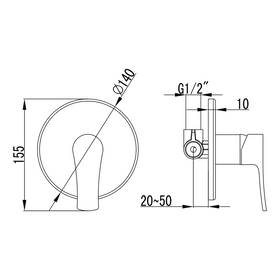 Huayi Zaha Shower Mixer Brushed Nickel Huayi Zaha Shower Mixer Brushed Nickel