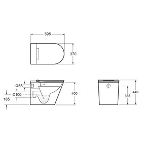 Vogue Cassia Intelligent Toilet Suite - Non Heated Seat Vogue Cassia Intelligent Toilet Suite - Non Heated Seat