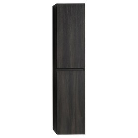 Vogue Soho Bathroom Wall Side Cabinet 1600mm x 350mm Black Woodgrain