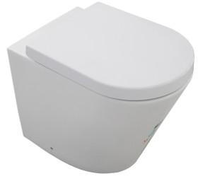 Vogue Lecco Floor Toilet Pan P & In-wall Toilet Pneumatic Flush Panel