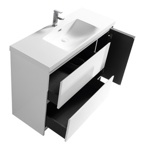 Vogue Zara Floor Vanity 1200mm with Omega Top - White