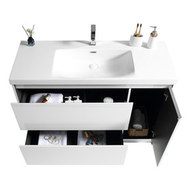 Vogue Zara Floor Vanity 1200mm with Omega Top - White