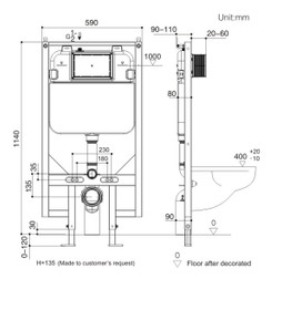 Vogue In-wall Cistern - Full Frame Vogue In-wall Cistern - Full Frame