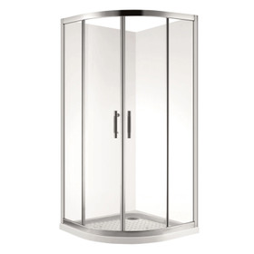 Vogue Concorde Round Shower 1000mm Double Door -  60mm Profile Tray