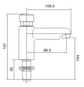 Stainless Steel Push-Button Faucet 1