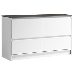 Vogue Zara Short Floor Vanity White with Countertop 1400mm Grey