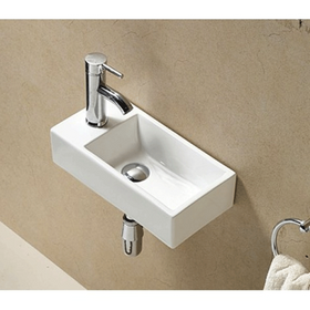 Vogue Art Wall Hung Basin 405 x 200mm Left Tap