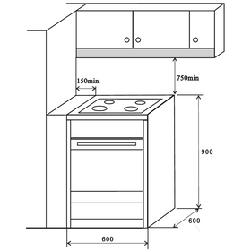 Vogue Freestanding Oven 60cm with Ceramic Cooktop - SS