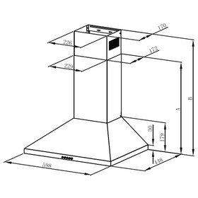 Comfee Canopy Rangehood 60cm - SS