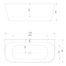 Vogue Canterbury Freestanding Bath 1700mm