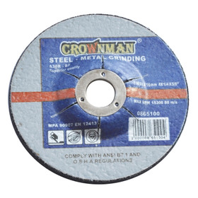 Crownman Depressed Centre Grinder Disc - 115x6x22.2mm Crownman Depressed Centre Grinder Disc - 115x6x22.2mm