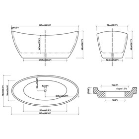 Vogue Sistelo Freestanding Bath 1700mm