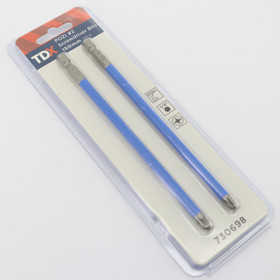 TDX Screwdriver Bits Pozi #2 150mm - Pack of 2 TDX Screwdriver Bits Pozi #2 150mm - Pack of 2