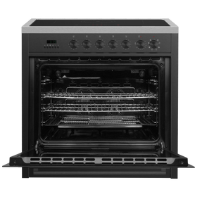Vogue Freestanding Oven 90cm with Induction Cooktop - Black SS