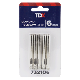 TDX Diamond Holesaw 6mm - Pack of 5