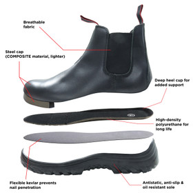 TDX Safety Shoes Slip On - Size: US 10 | EU 43