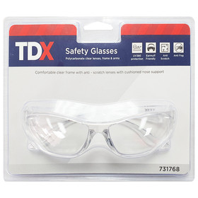 TDX Safety Glasses Clear Frame