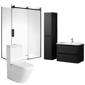 Vogue Avalon Luxury Black 1200mm Bathroom Combo