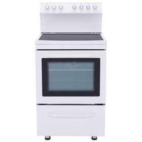 Vogue Freestanding Oven 60cm with Ceramic Cooktop - Top Control - White