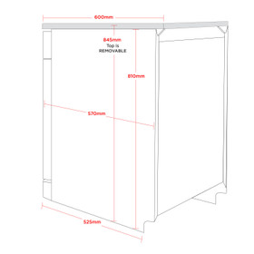 Vogue 14 Place Dishwasher 60cm Black - Gemini